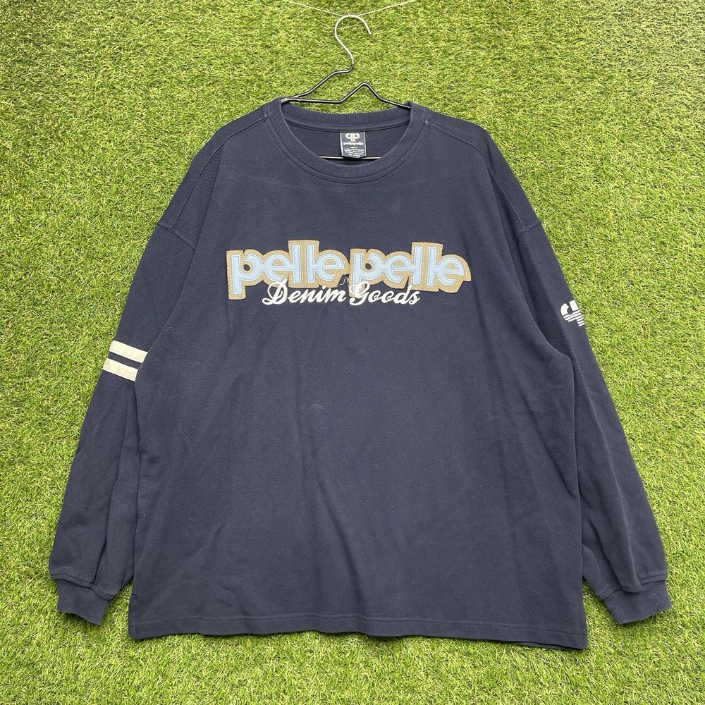 Y2K Pelle Pelle Marc Buchanan Shirt Mens XL Crew Neck Pullover Long Sleeve 00s